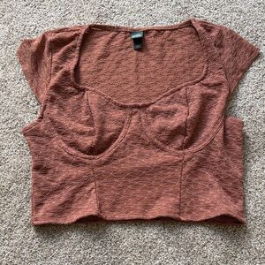 Wild Fable Rust Lace Crop Top